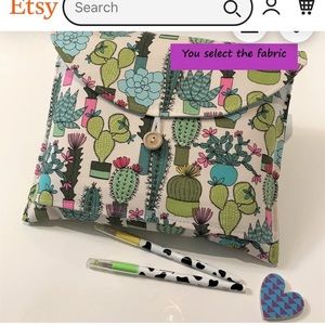 Cactus Planner Pouch, mini happy planner pouch, Bible Cover,